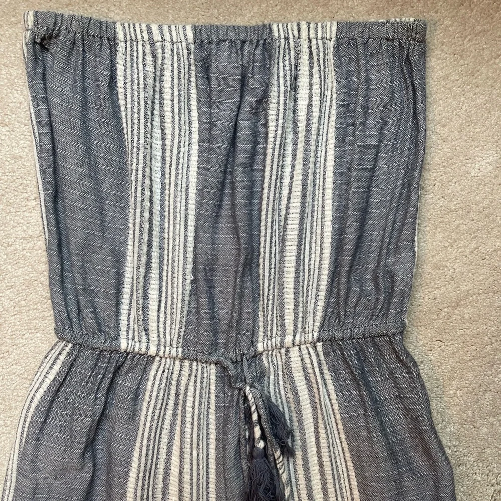 Juniper Blu Striped Strapless Jumpsuit - Picture 7 of 10